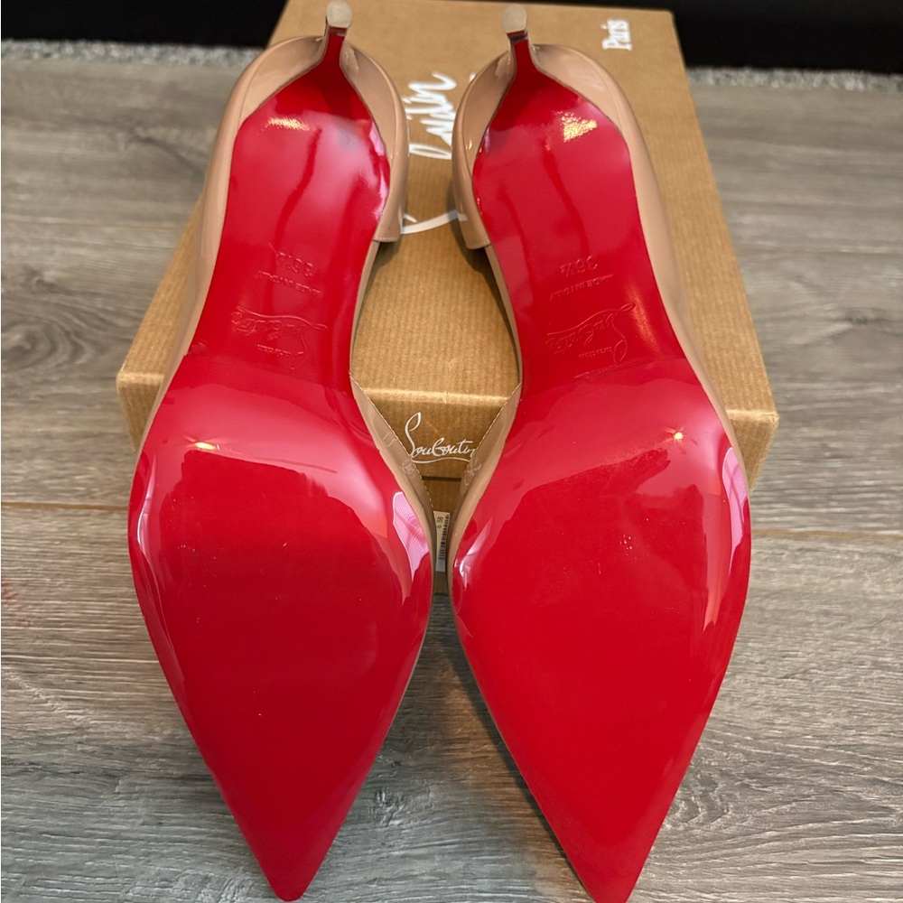 Christian Louboutin Iriza Beige Patent Heels size size 36.5 - Picture 5 of 6